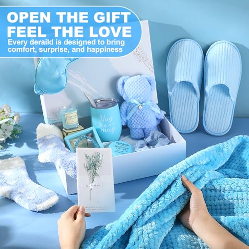 Sieral Blue Plain 14-Piece Birthday Gift Set for Women - Care & Relaxation