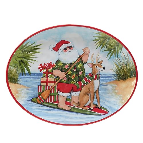 Certified International Santa's Wish Melamine 2-Piece Platter Set