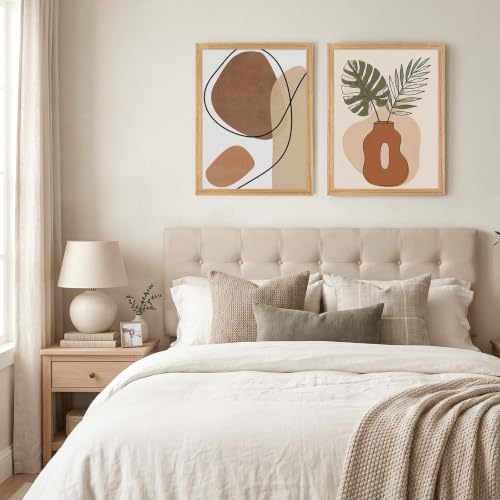 3 Pack 18x24 Inch Wooden Poster Frames - Natural Oak Solid Wood