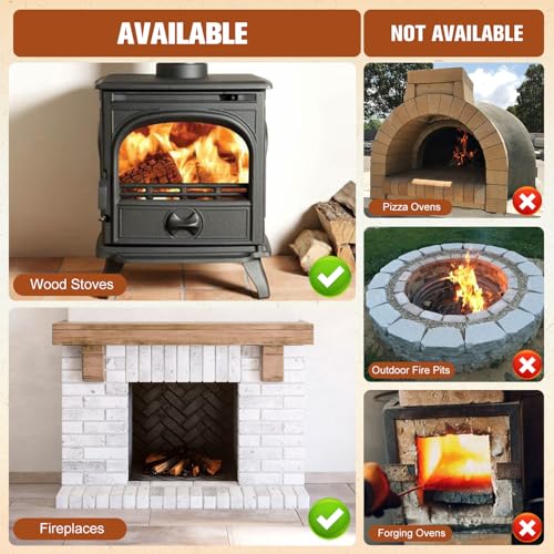 High-Temperature Fire Bricks 9 x 4.5 x 1.25 Inches Pack of 12 - Durable Insulating Brick