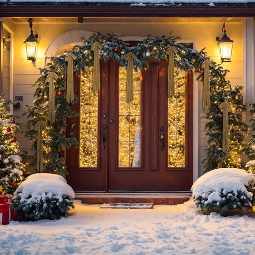 Glitinsel 24 Pcs Khaki Velvet Christmas Tree Bow 10x18 Inches Holiday Decor