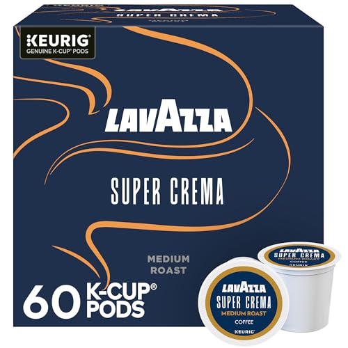 Lavazza Super Crema K-Cup Coffee Pods - Medium Espresso Roast, 60 Count