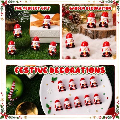 Christmas Mini Gnomes Figurines - 60 pcs Resin Santa Gnome Ornaments with Gift Box - Holiday Decor