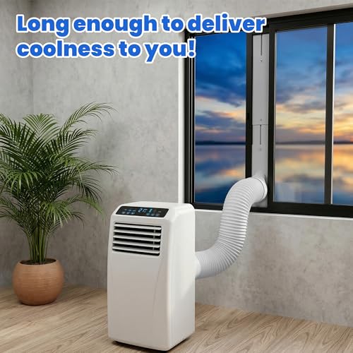 Portable AC Window Vent Kit with Adjustable Seal & Exhaust Hose - Universal Fit