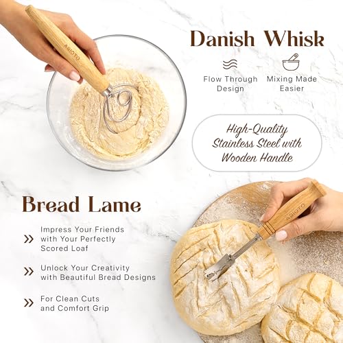 24-Piece Sourdough Starter Kit with Bread Baskets & Baking Tools – Complete Baking Set
