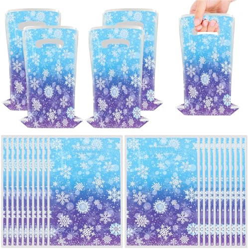 30pcs Frozen Birthday Party Gift Bags,Winter Snowflake Christmas