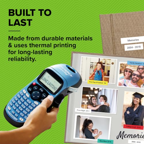 DYMO Label Maker Machine with 3 Tapes - Silver Handheld Label Printer for Home & Office Organization