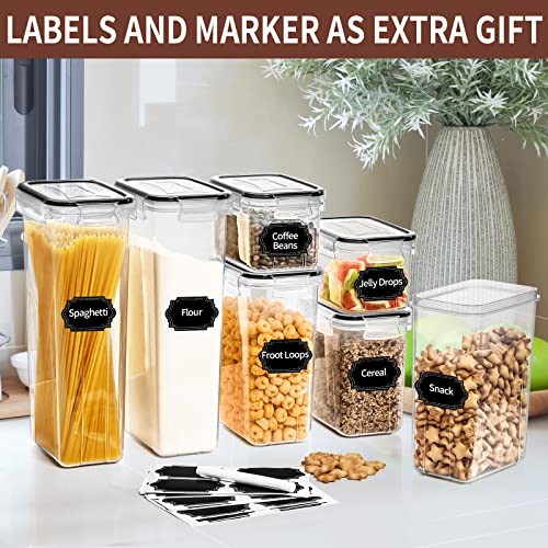 PRAKI Black Airtight Food Storage Containers Set - 24 pcs, BPA Free