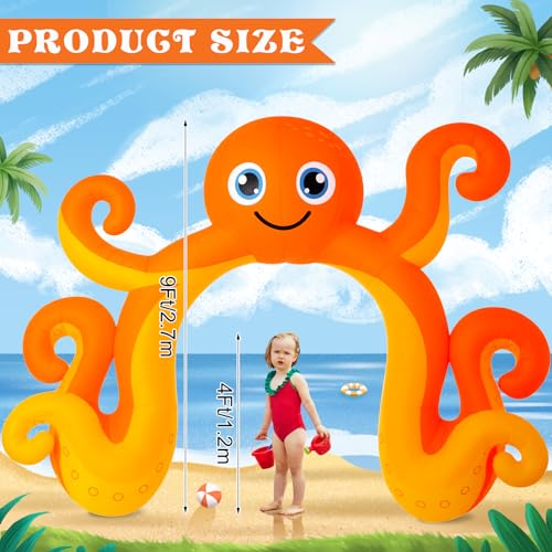Octopus Inflatable Arch 9FT Outdoor Sea Theme Party Decoration - Bright LED Lights