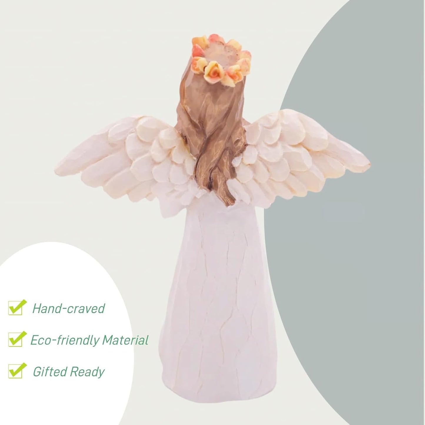 Skiennix Retirement Gift Angel Figurine - Handcrafted Sculpture for Retired Women | Free and Fabulous Decor