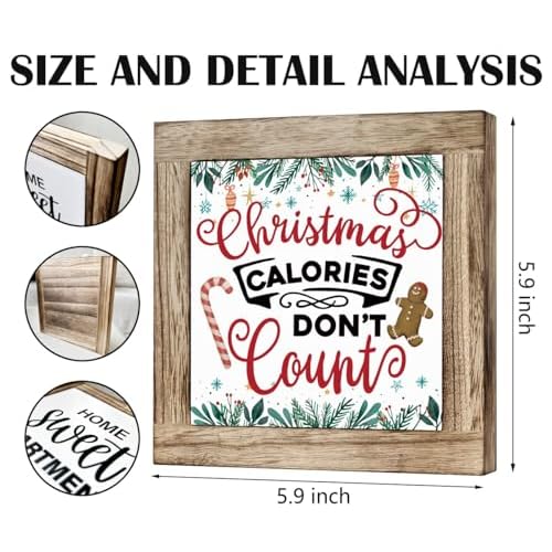 Wooden Box Signs for Home Decor, Funny Christmas Decor, Christmas Kitchen Sign, Kitchen Decoration for Christmas Holiday