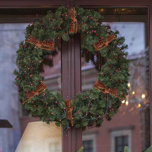 DERAYEE Christmas Garland Ties, 12Pcs Decorative Twist Ties Reusable and Flexible Ties for Banisters, Xmas Home Decorations Christmas Craft Wrapping (17 Inch, Brown)