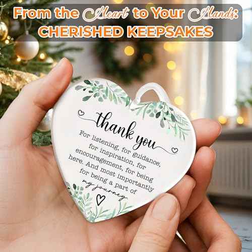 Thank You Gifts for Women, Men, Teacher Appreciation Gift Ornament, Appreciation Keychain Gift, Thank You Card for Women, Christmas Ornament Gifts for Coworker, Manager, Boss, Mentor HH864