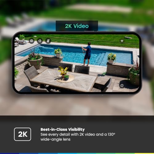 2K Wireless Outdoor Battery Camera with Color Night Vision & Spotlight - 1 Pack