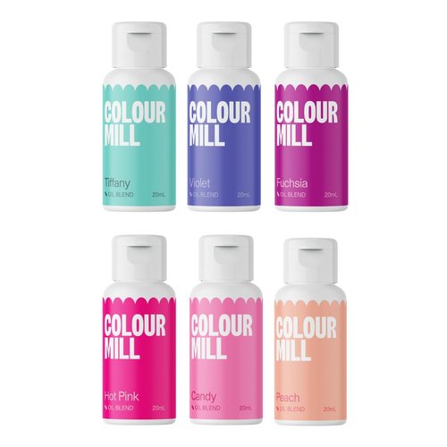 Colour Mill Oil-Blend Food Coloring, 20 Milliliters - Fairytale 6 Pack