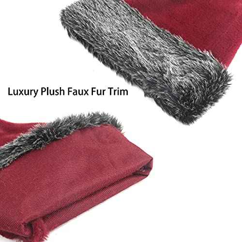 Personalized Santa Hat - Super Soft Plush Christmas Hat for Adults, Unisex Holiday Party Gift