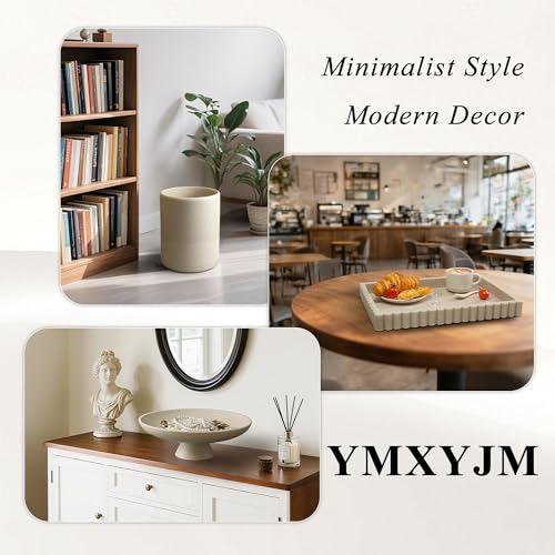 Beige 14-Inch Modern Decorative Tray for Coffee Table - YMXYJM