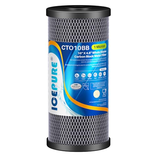 ICEPURE 10" x 4.5" Whole House Sediment Activated Carbon Water Filter