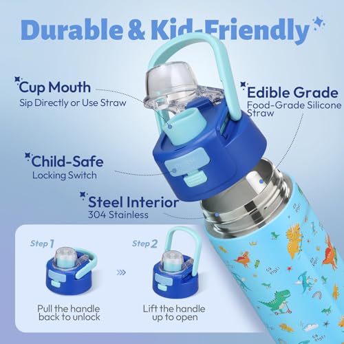 Itslife Kids Bento Lunch Box Set Blue-KL - Insulated Food Containers & Utensils