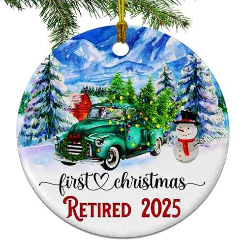 JUNQIU Retirement Ornament 2025, Best Retirement Gift for Woman Or Men - Retired Gifts for Women Mom Nurses Teacher, Retirements Decorations - First Christmas Retired Ornament 2025