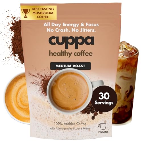 Medium Roast Mushroom Coffee with Adaptogens & Superfoods - 30 Servings