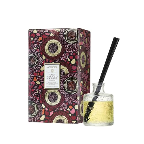Reed Diffuser with Goji Tarocco Orange Oil - 3.4 Oz Home Fragrance - Variation: Goji Tarocco Orange