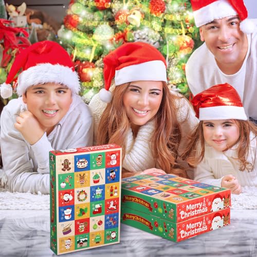 Christmas Advent Calendar Boxes 10pcs Empty DIY Paper Gift Holders