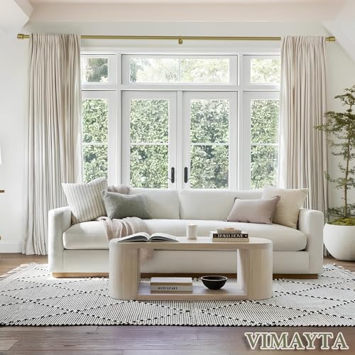 Vimayta Antique Bronze 1-1/8 Inch Heavy Duty Telescoping Curtain Rod 144-240"