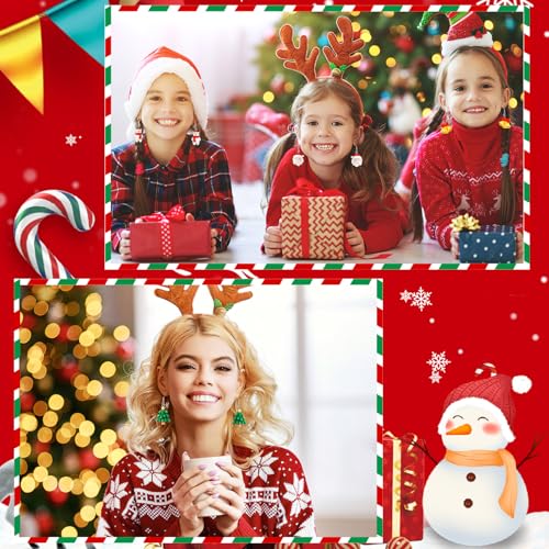 Augshy Christmas Resin Charms for Jewelry Making - 64 Pcs DIY Pendants & Accessories