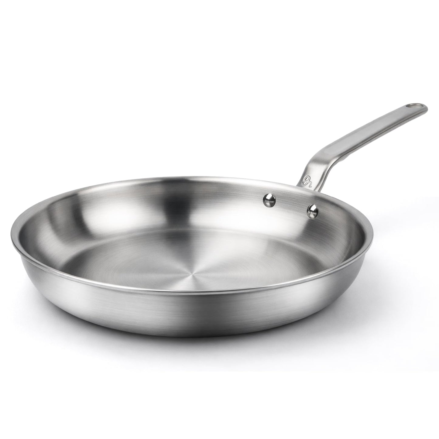 GLOBEHOME 10 Inch Stainless Steel Frying Pan - 5 Ply Stainless Clad Skillet with Aluminum Core, Durable and Even Heating, Professional Cookware for Induction, All Stoves, Oven and Dishwasher Safe