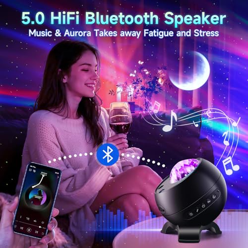 One Fire Northern Lights Galaxy Projector Black - 7-15 Year Old Boy Birthday Gift