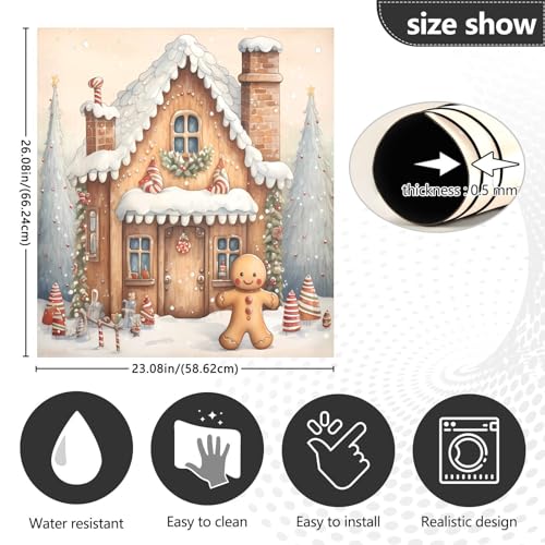 ALAZA Christmas Gingerbread Castle Dishwasher Magnet Cover Sticker Multi 14 - Kitchen Refrigerator Decor
