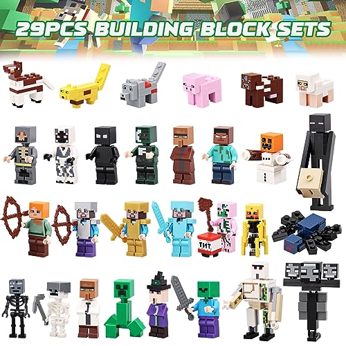 GRAWILLE 2026 Kids Christmas Advent Calendar with 29 Building Blocks & Characters, 24-Day Countdown Toy for Boys & Girls