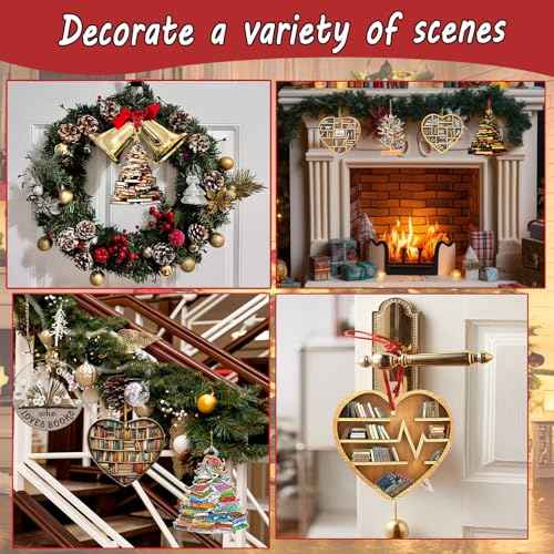 Book Christmas Ornaments 2025, Book-Themed Ornaments for Christmas Tree, Gifts for Book Lovers for Women & Men, Ideal Book Lover Gift Idea for Christmas