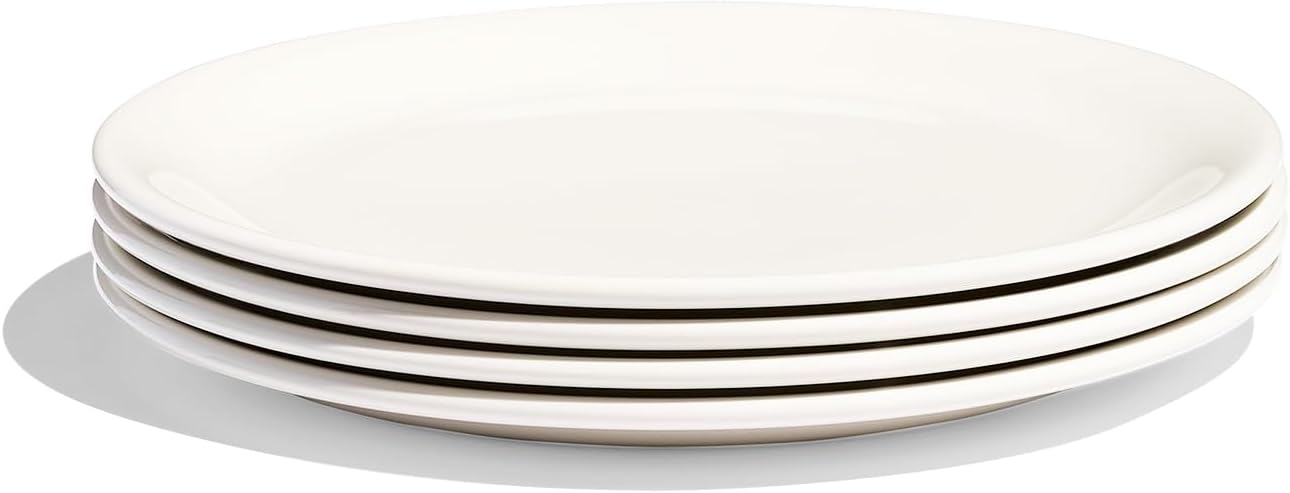 Made In Cookware - Set of 4 White Porcelain Appetizer Plates | Crafted in England