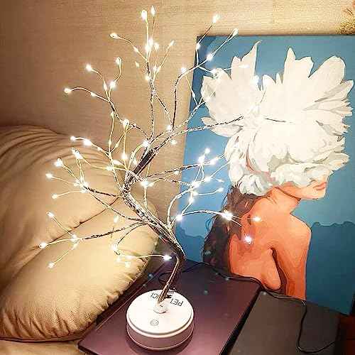pete mici 108 LED Tabletop Bonsai Tree Light, 8 Modes 20¡¯¡¯ Warm White Artificial Fairy Light, Battery/USB Operated Twinkling Tree Lamp for Christmas Wedding Home Decoration