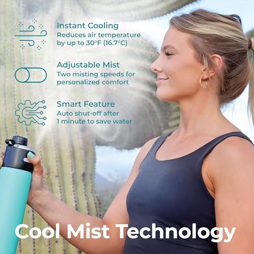 Rechargeable Personal Cooling Water Bottle - 25oz Midnight Black