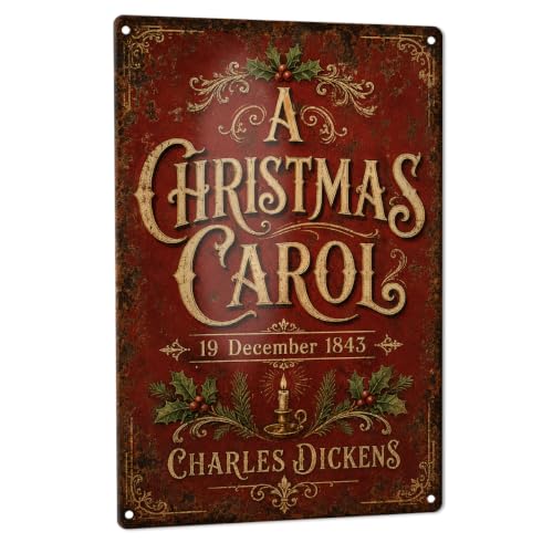 Christmas Metal Sign Decor - Festive Holiday Wall Art for Home & Room