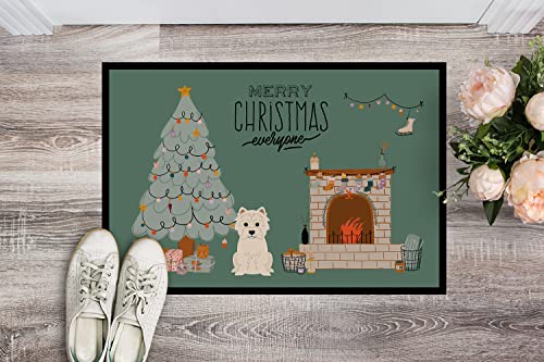 West Highland White Terrier Doormat 24x36 Christmas Indoor Outdoor Rug