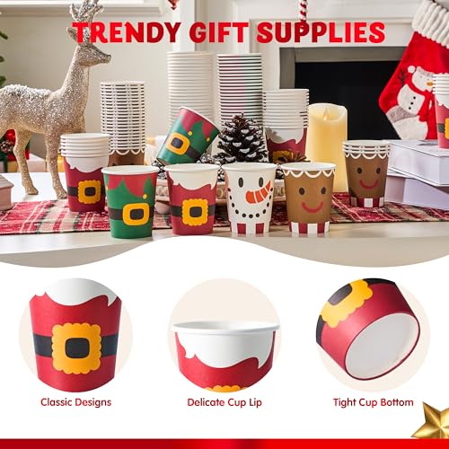 Cute JOYIN 100PCS 9oz Christmas Disposable Paper Cups - Holiday Party Drinkware