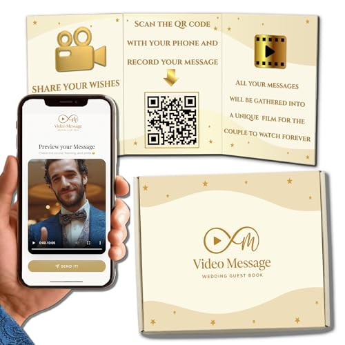 Video Guest Book for Weddings with QR Code - Wedding Video Recording Kit