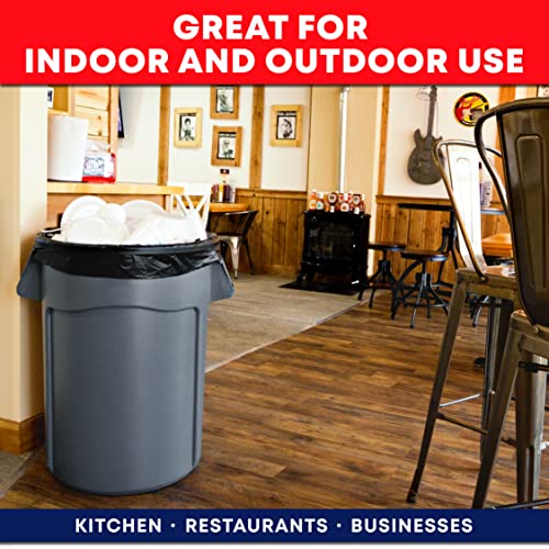 Tasker 44-45 Gallon Heavy Duty Trash Bags - Pack of 100, Commercial & Office Use