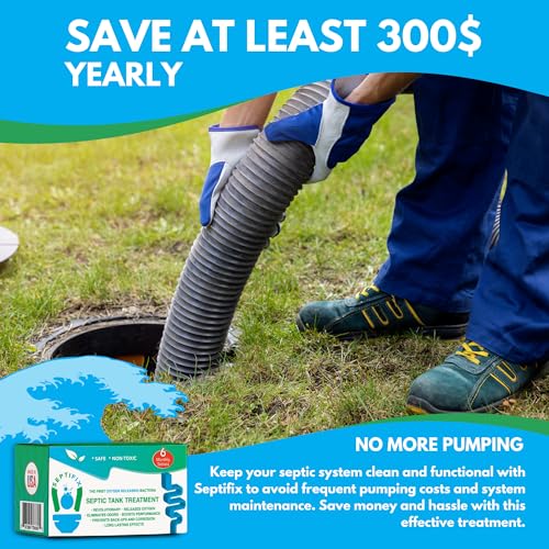 Septic Tank Treatment Tablets - Oxygen-Releasing Bacteria for Waste & Odor Control