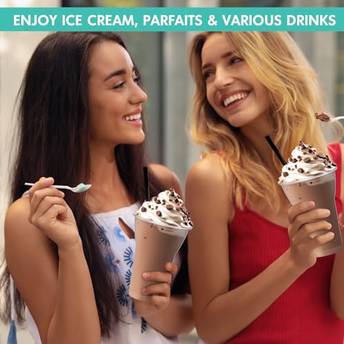 Baderke 50 Pcs 15 oz Plastic Parfait Cups, Root Beer Float Cups