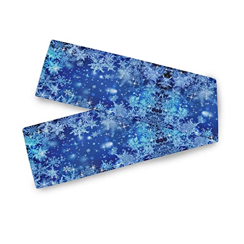 ALAZA Blue Snowflakes 13x70 Inch Table Runner | Christmas Holiday Decor