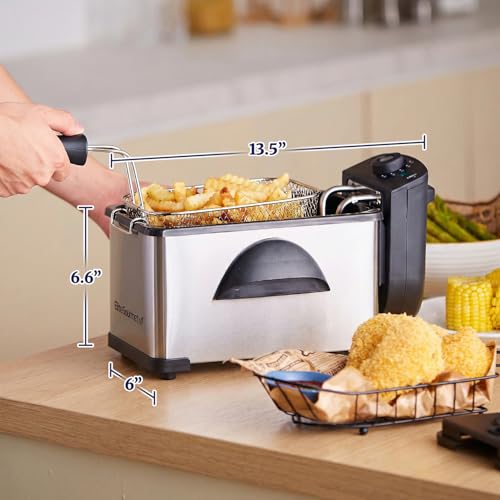 2 Qt Deep Fryer with Removable Basket & Adjustable Temperature