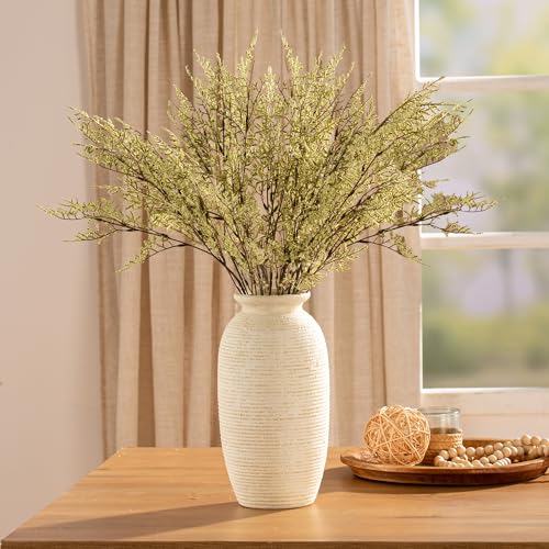Ooit 12.5-Inch Rustic Ceramic Flower Vase with Waterproof Coating