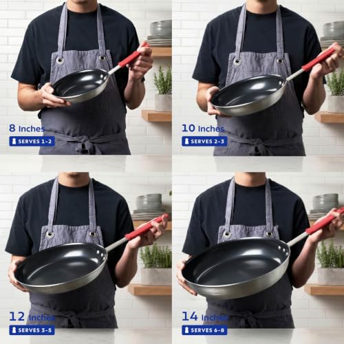 8-Inch Ceramic Non-Stick Frying Pan - Black, Versatile & Durable