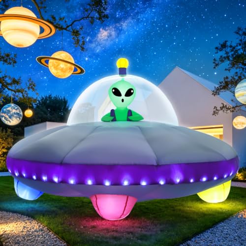 Inflatable UFO Car Decorations Kit for Halloween Trunk or Treat