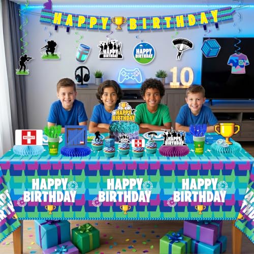 Video Game Birthday Party Decorations Set for 20 Guests - Includes Tableware & Themed Decor